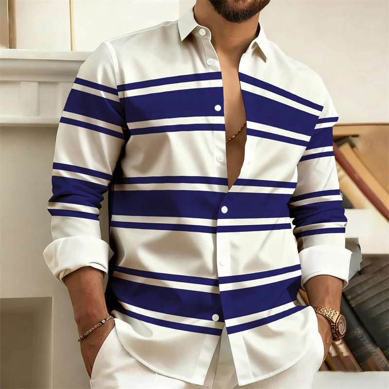 Men's Striped Casual Shirt – Stylish Outdoor Comfort 4