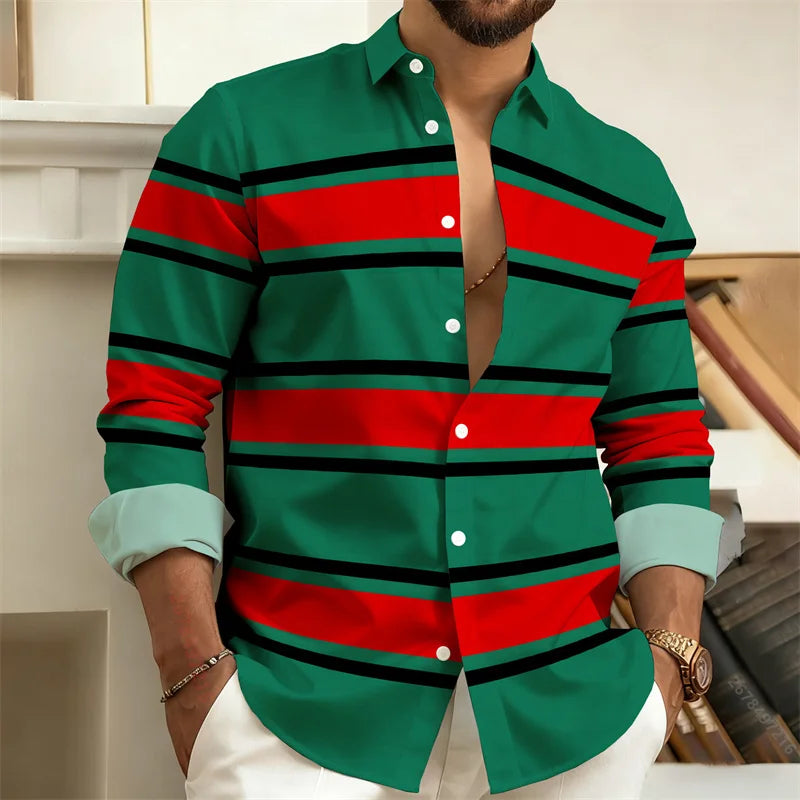 Men's Striped Casual Shirt – Stylish Outdoor Comfort 8