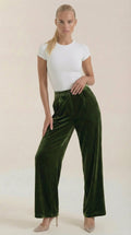 Nadine Velvet Wide Leg Pants 0