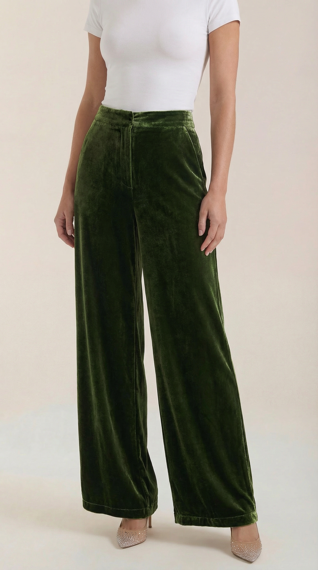 Nadine Velvet Wide Leg Pants 2