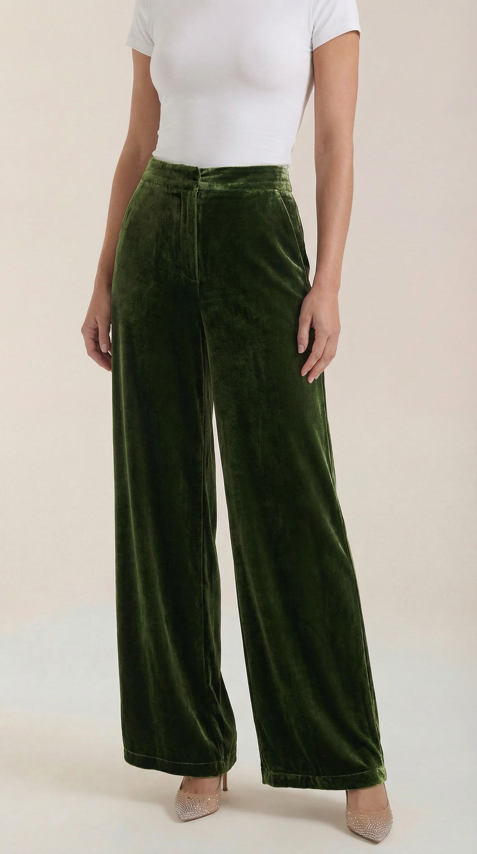 Nadine Velvet Wide Leg Pants 2