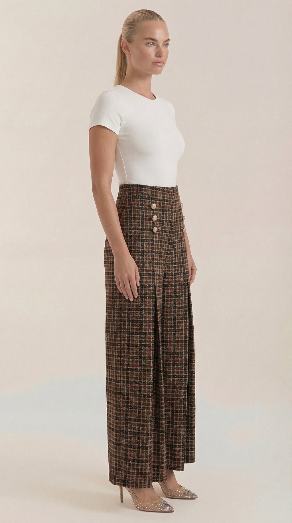 Naomi Plaid Wide Leg Pants 1