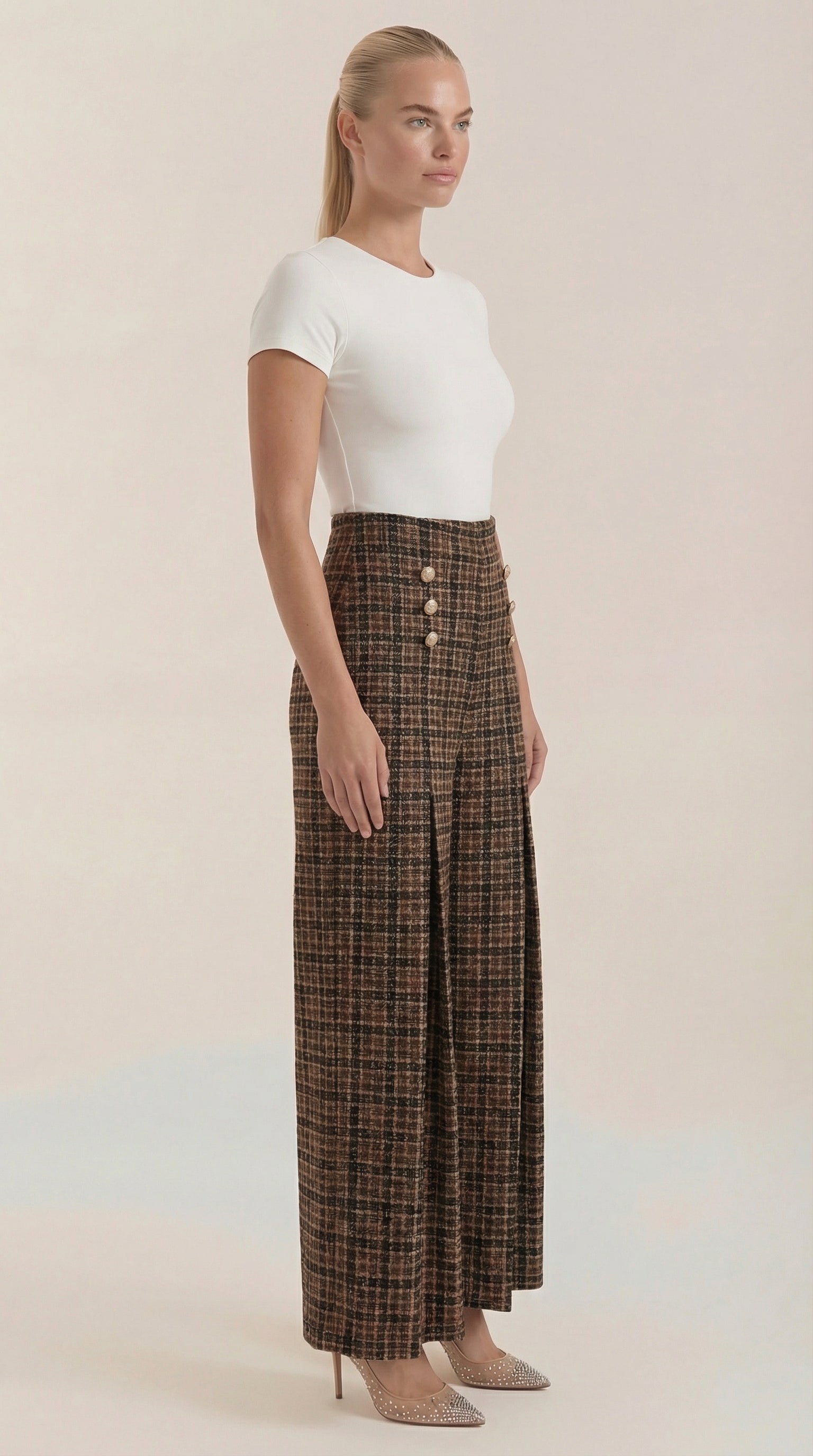 Naomi Plaid Wide Leg Pants 1