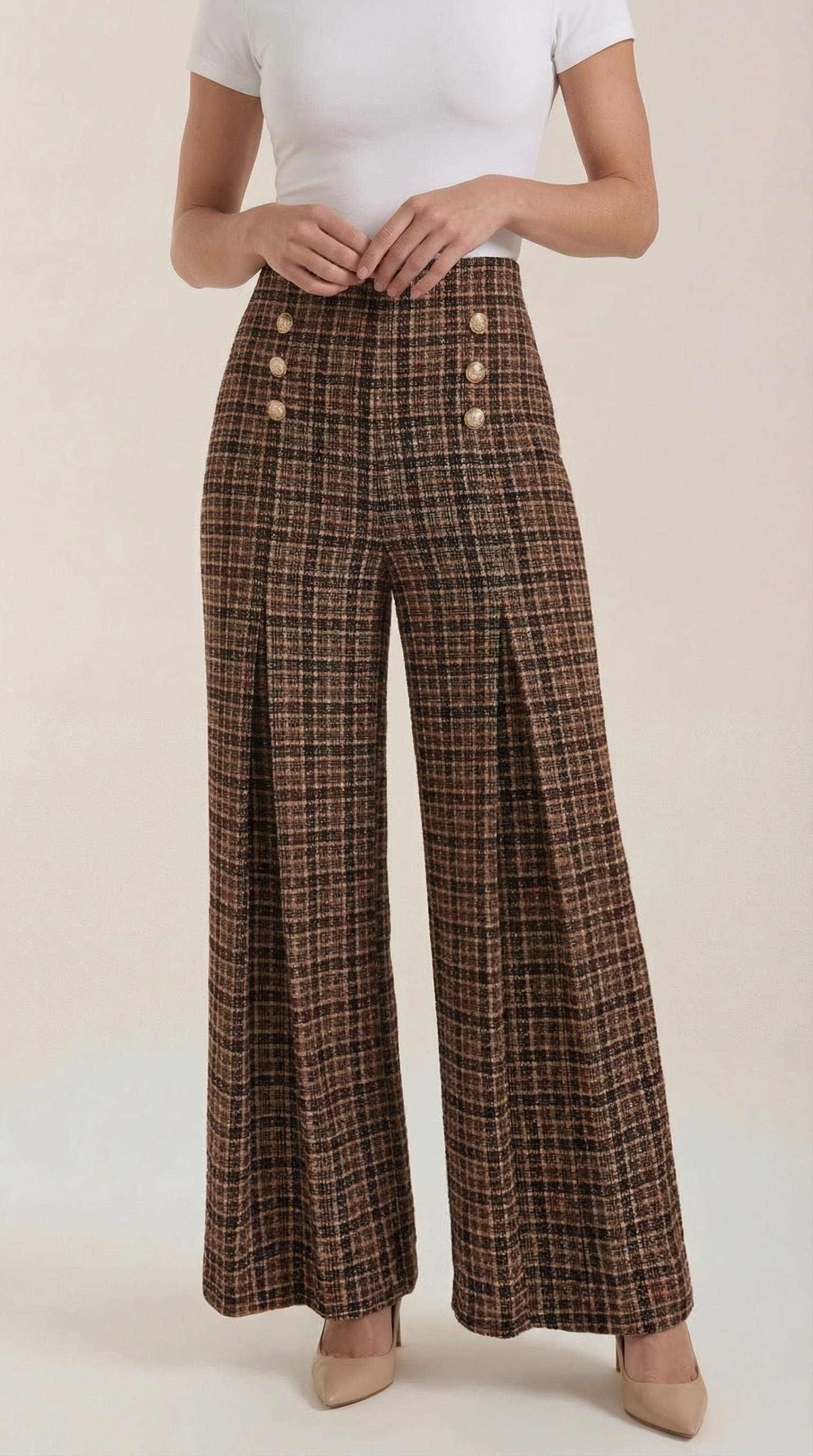 Naomi Plaid Wide Leg Pants 2