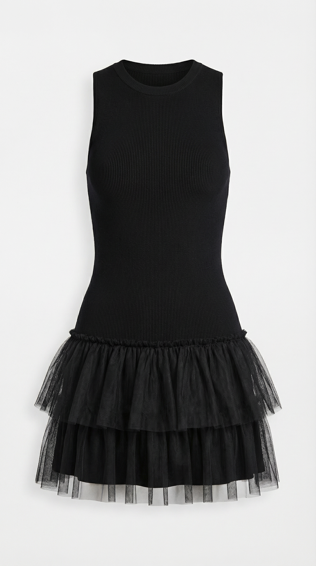 Women's High Neck Tulle Mini Dress Nadia Sleeveless Party Cocktail 4