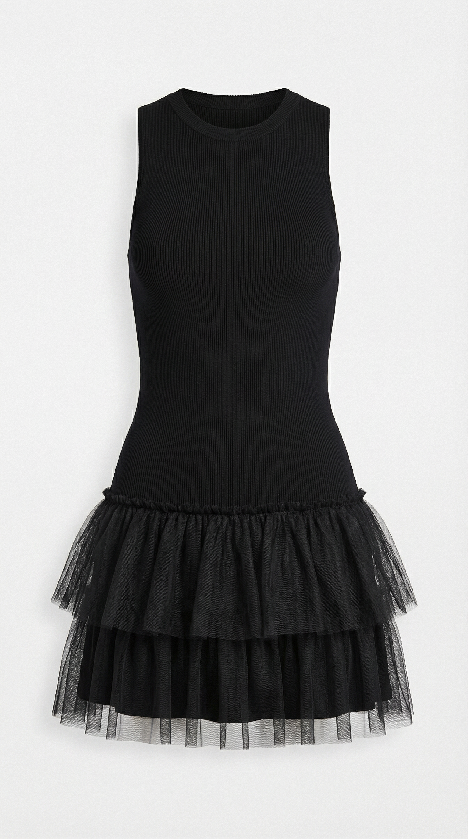 Women's High Neck Tulle Mini Dress Nadia Sleeveless Party Cocktail 4