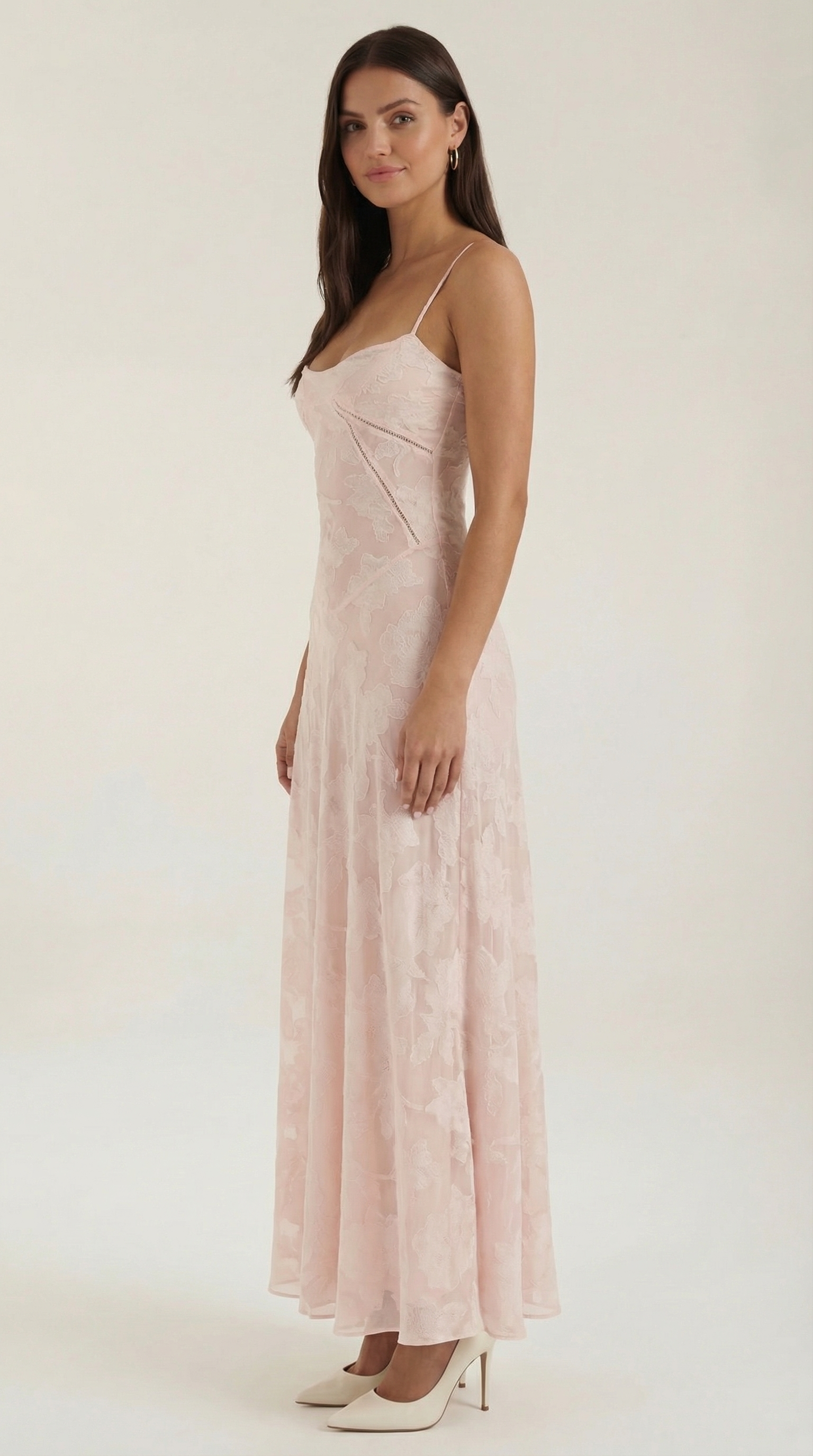 Women's Lace Maxi Dress Floral Embroidery Elegant Evening 6