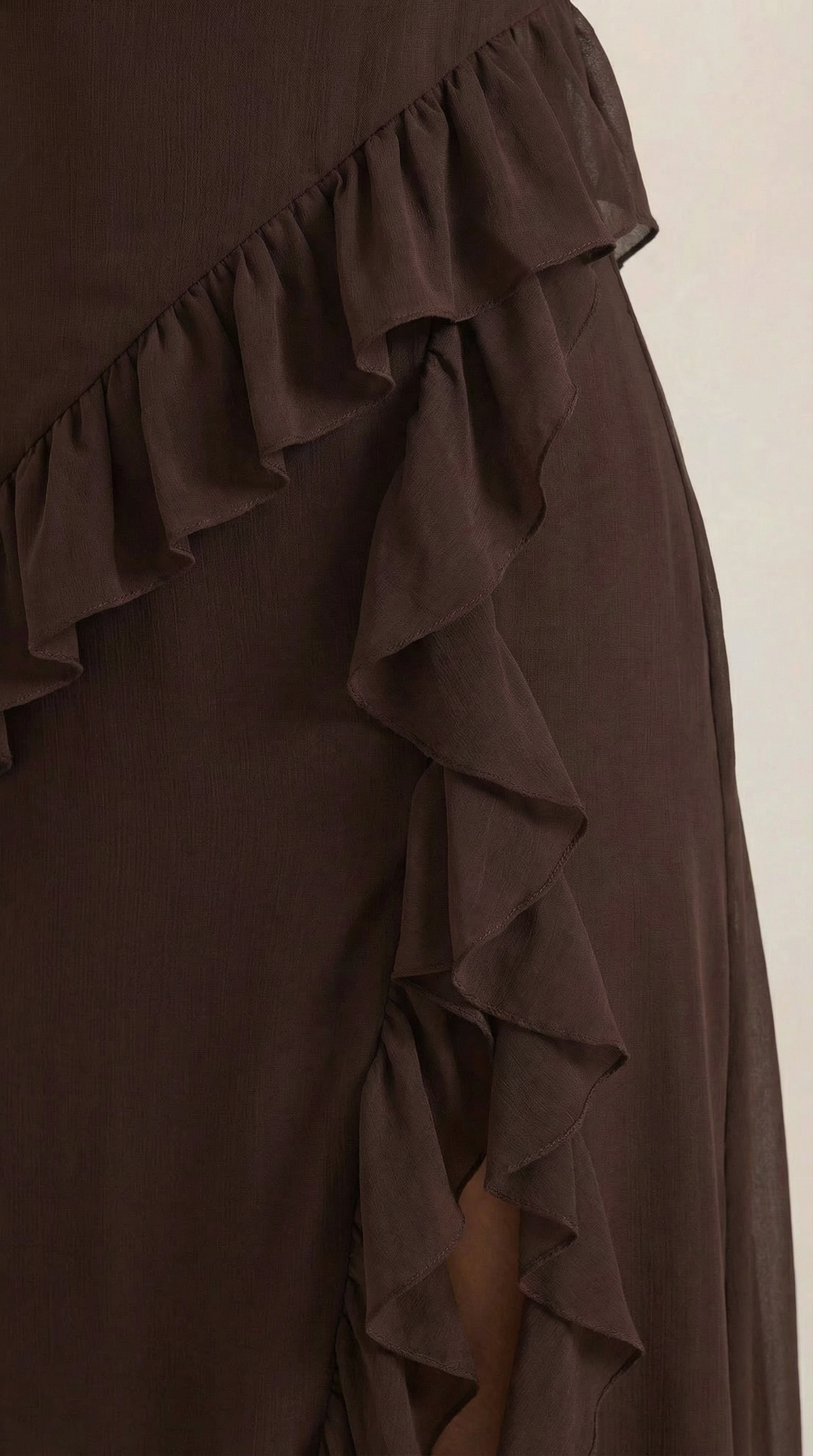 Women's Ruffled Maxi Dress V-Neck Flowy Boho Long Dress 2