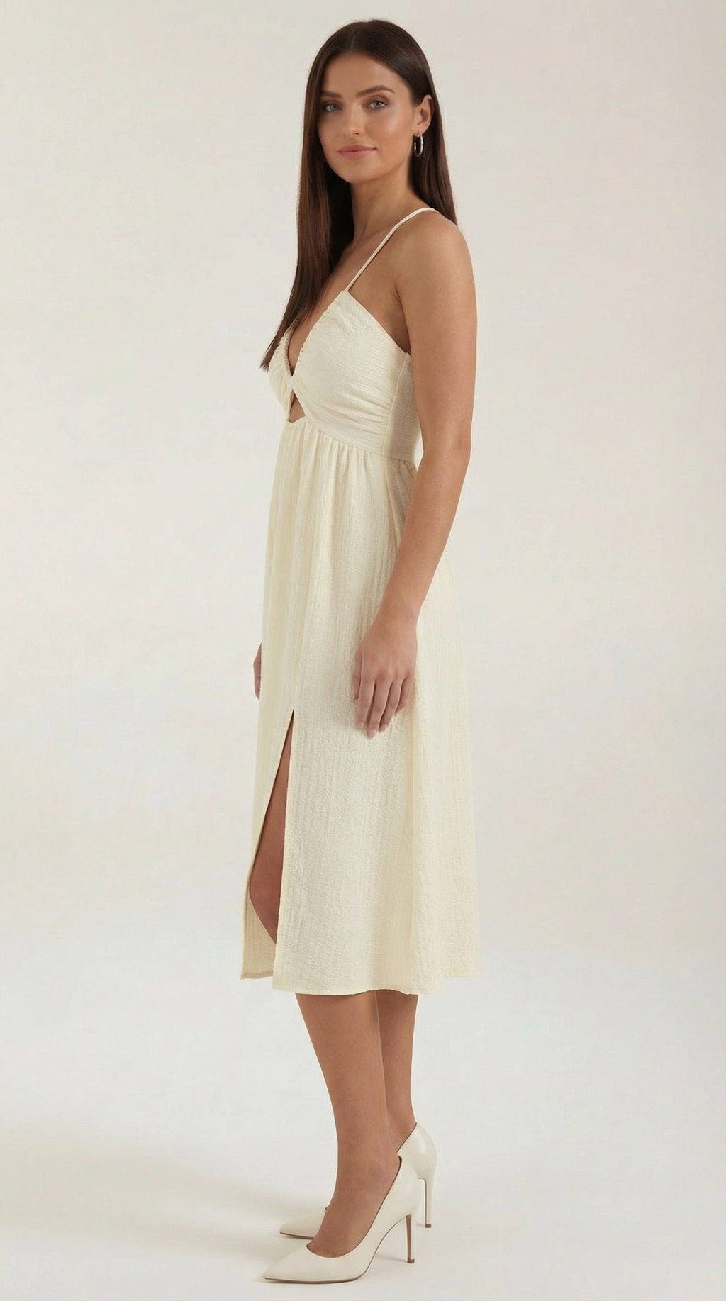 cut out summer midi dress Vava Printed Halter Neck Cut-Out vacation Summer Fall Floral Midi Dress