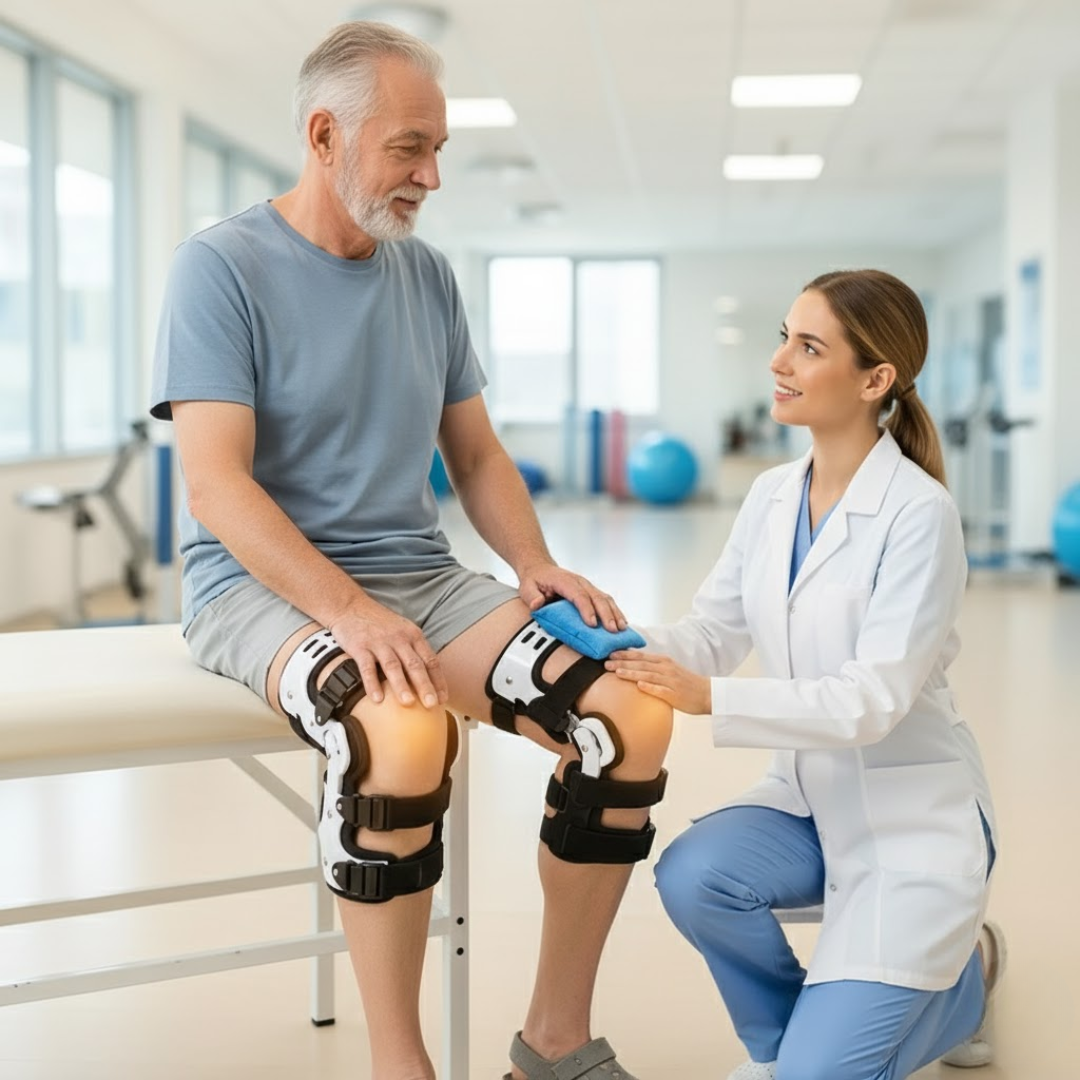 Supportive Knee Brace – Adjustable Knee Support Brace for Stability, Left or Right, One Size – ArthroGuard