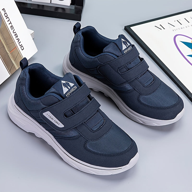 Comfortable Running Shoes with Velcro – Hook & Loop Walking Sneakers for Men & Women, Breathable, Easy On/Off – EasyStride