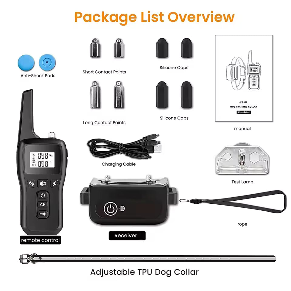 Dog Training Collar – Remote Training Collar with Beep & Vibration, Long Range, IP67 Waterproof – ControlCollar