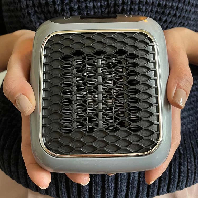 Space Heater with Modern Design – Compact Electric Heater with Timer, Tip-Over & Overheat Protection – EcoHeat