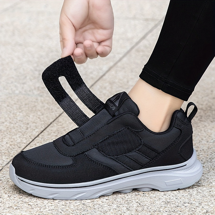 Comfortable Running Shoes with Velcro – Hook & Loop Walking Sneakers for Men & Women, Breathable, Easy On/Off – EasyStride
