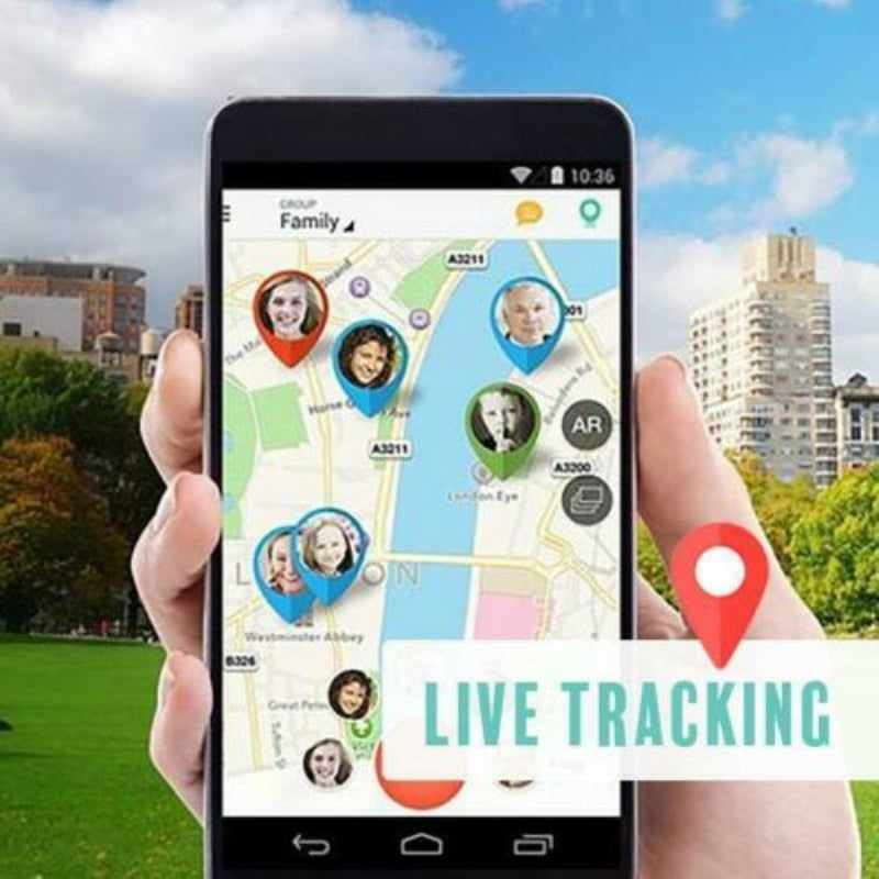 Mini GPS Tracker for Kids – Child Tracker with Real-Time Location, SOS Button & Geofencing, Free App – KidLocate