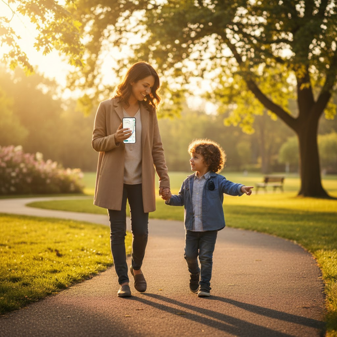 Mini GPS Tracker for Kids – Child Tracker with Real-Time Location, SOS Button & Geofencing, Free App – KidLocate