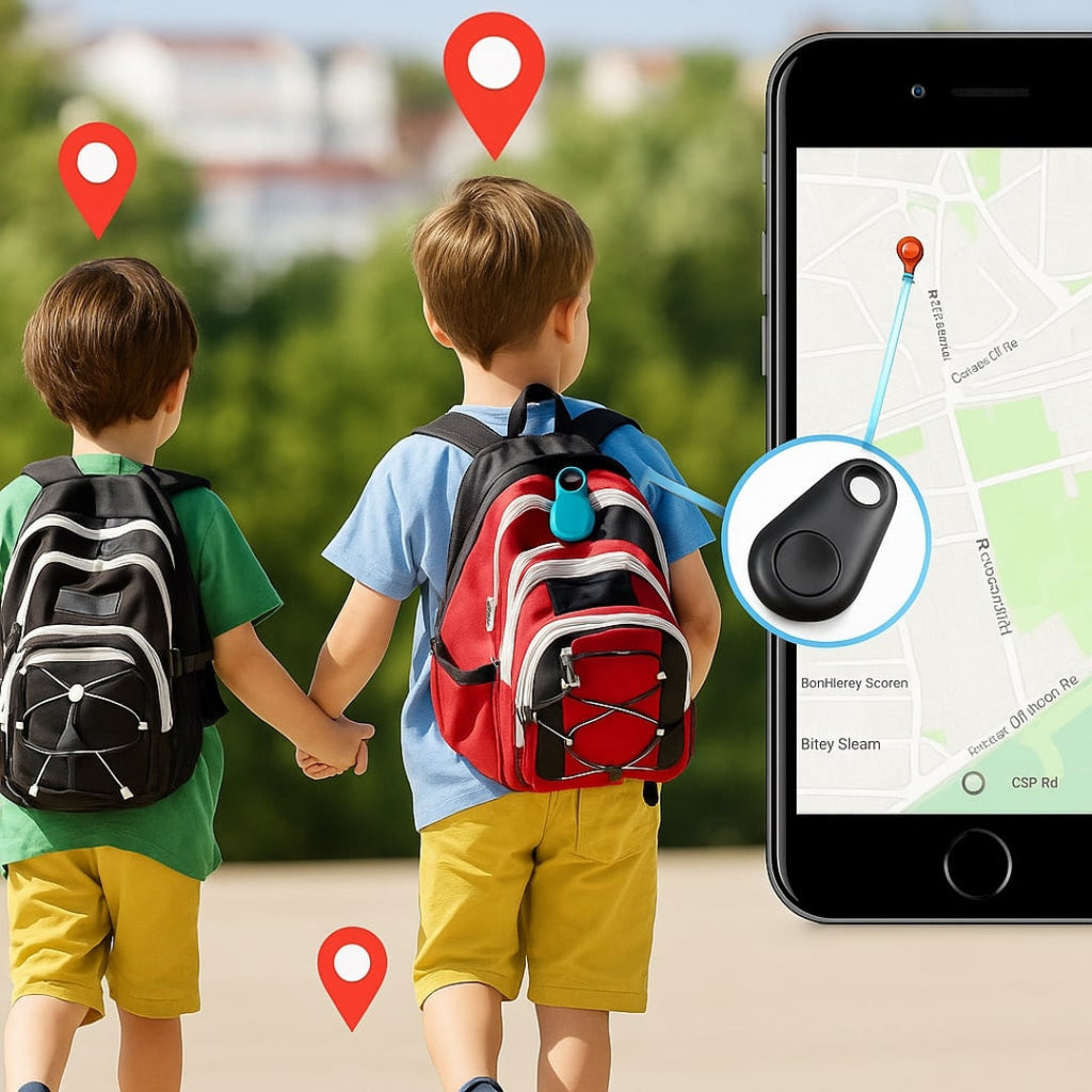 GPS Tracker with Live Tracking – Mini Tracker for Kids, Pets, Luggage & Valuables with App, 5 Colors – SafeTrack